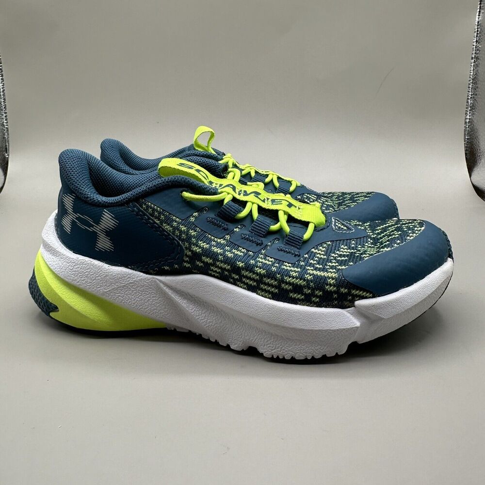 Under Armour SCRAMJET GS 3022611-403 Blue/Green Kids Size 11K Running Shoes